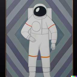 an astronaut, painting by Sol LeWitt generated by DALL·E 2